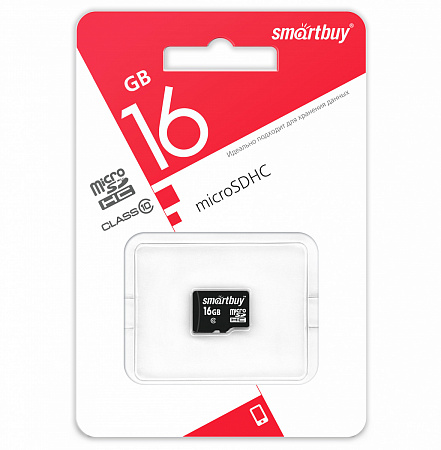 КАРТА ПАМЯТИ SMARTBUY MicroSDHC 16GB Сlass10