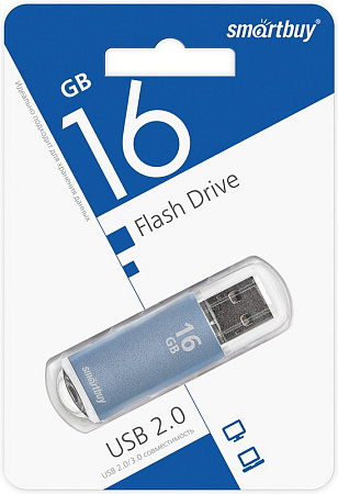 Флешка SMARTBUY (SB16GBVC-S) 016GB V-Cut Silver
