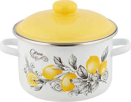 Кастрюля APPETITE 6RD161M CITRON эмал цил 2,0л