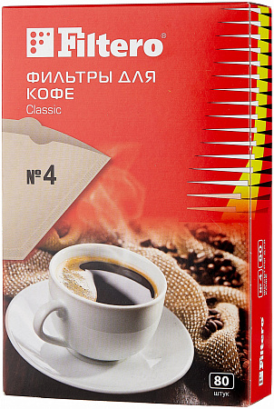 Фильтр для  кофеварки FILTERO №4 80шт.