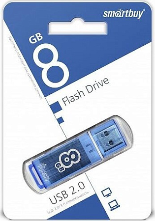 Флешка SMARTBUY (SB8GBGS-B) 8GB GLOSSY SERIES BLUE Флешка SMARTBUY (SB8GBGS-B) 8GB GLOSSY SERIES BLUE