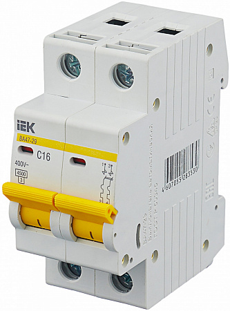 Автоматический выключатель IEK BA47-29 C16 2P