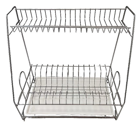Сушилка для посуды настольная с поддоном цинк