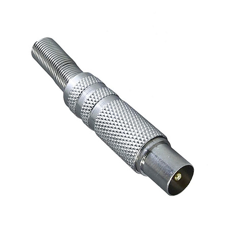 Штекер антенный металлический с пружинкой