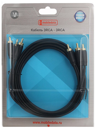 Шнур 3RCA*3RCA 1,8 м