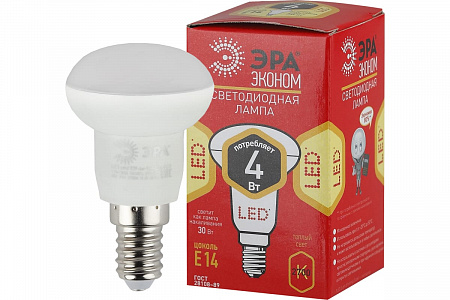 Лампа светодиодная ЭРА LED smd R39-4w-827-E14 ECO