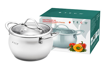Кастрюля 5,1л нерж TECO TC-C5100-04