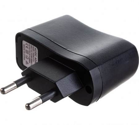 Сетевое зарядное устройство USB 220В (СЗУ) (5V, 1000mA) черное