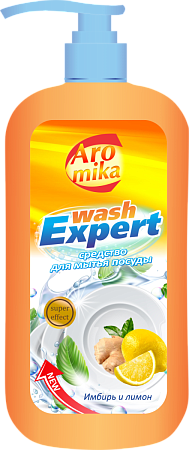 Гель д/посуды "WASH EXPERT" Имбирь и Лимон 1100мл