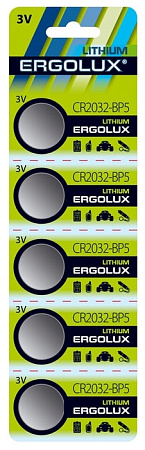 Элемент питания Ergolux CR-2032 Элемент питания Ergolux CR-2032