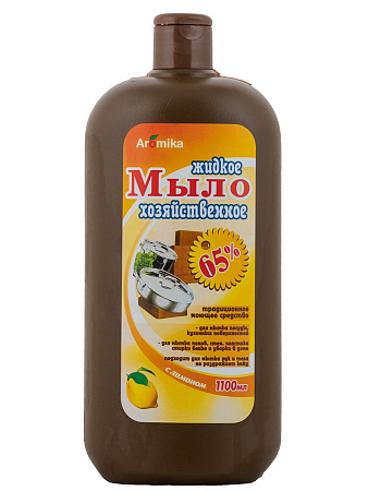 Жидкое мыло "ХОЗЯЙСТВЕННОЕ" 65% лимон 1100мл