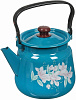 Чайник СИБИРСКИЕ ТОВАРЫ эмал 3,5л с рис С2716.34 Васильковый