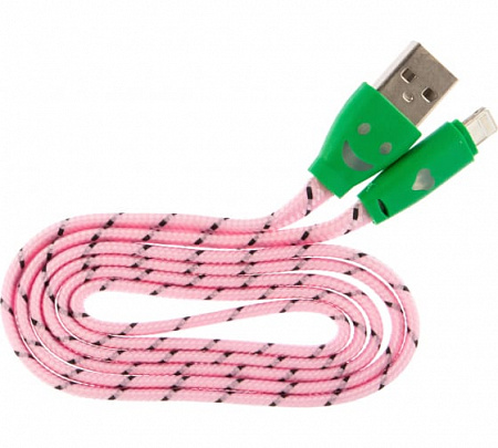 Шнур  USB для IPHONE 5 (Cветящийся )