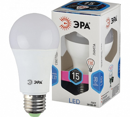Лампа светодиодная ЭРА LED A60-15W-840-E27 E27 / Е27 15 Вт