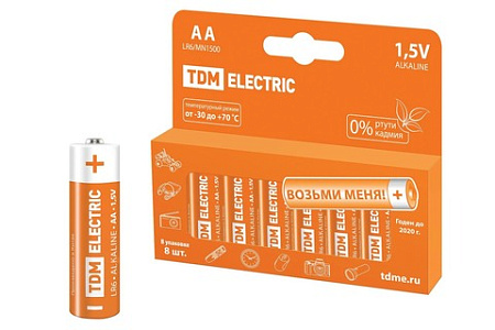 Элемент питания ТДМ LR6 AA Alkaline