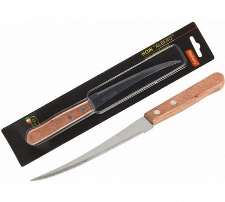 Нож MALLONY с деревянной рукояткой ALBERO MAL-04AL филейный, 13 см (005169)