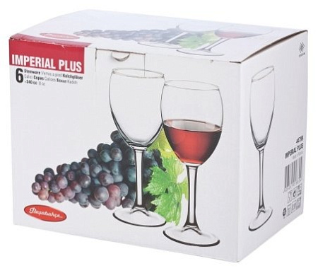 Набор фужеров IMPERIAL PLUS 6шт 240мл 44799 (индив/упак)