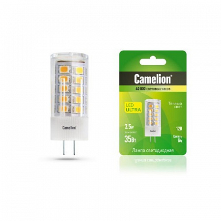 Лампа светодиодная CAMELION LED3,5-JC/830/G4 3,5Вт 12В AC/DC 12665