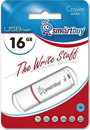Флешка SMARTBUY (SB16GBCRW-W) 16GB CROWN WHITE Флешка SMARTBUY (SB16GBCRW-W) 16GB CROWN WHITE