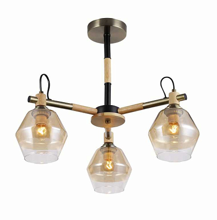 Люстра 06784/3 AN+BK+WOOD Люстра 06784/3 AN+BK+WOOD